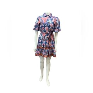 Band of the Free Tropical Fit and Flare Midi Dress, Size Small NWT